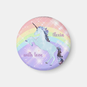 Imán Unicornio, arco iris, para chicas, niños, festivos