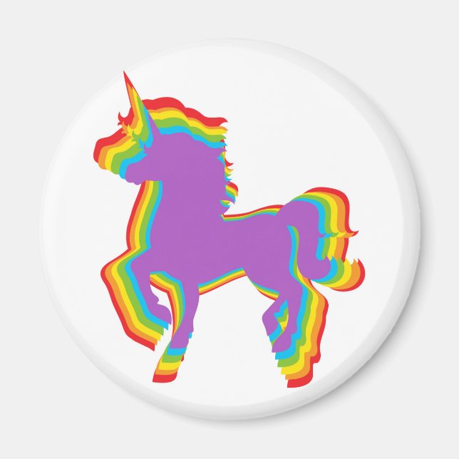 Imán Unicornio arcoiris LGBT (Frente)