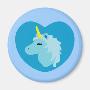 Imán Unicornio azul