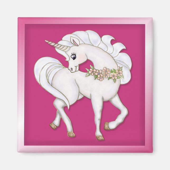Imán Unicornio blanco (Frente)