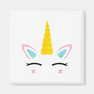 Imán Unicornio Cara Cute Ojos Sonría Costazo Halloween
