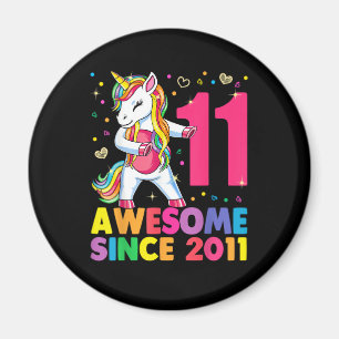 Imán Unicornio de 11 años de edad Chica de cumpleaños 1