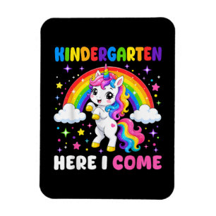 Imán Unicornio de jardín de infantes aquí vengo De vuel