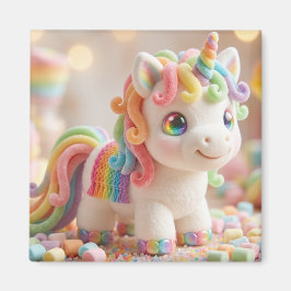 Imán Unicornio de malvavisco y sueño de caramelo pastel