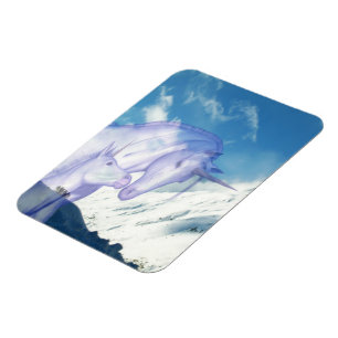 Imán Unicornio de Montaña Nevada Suave Deslizamiento