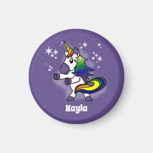 Imán Unicornio del arco iris Flossing con el fondo