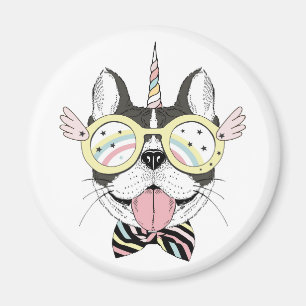 Imán Unicornio en Bulldog francés