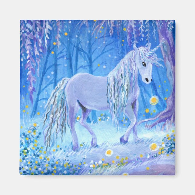 Imán Unicornio en los bosques (Frente)