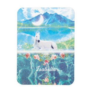 Imán Unicornio en un mundo de ensueño paradisíaco 