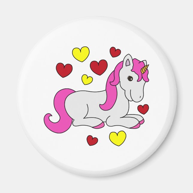 Imán Unicornio enamorado (Frente)