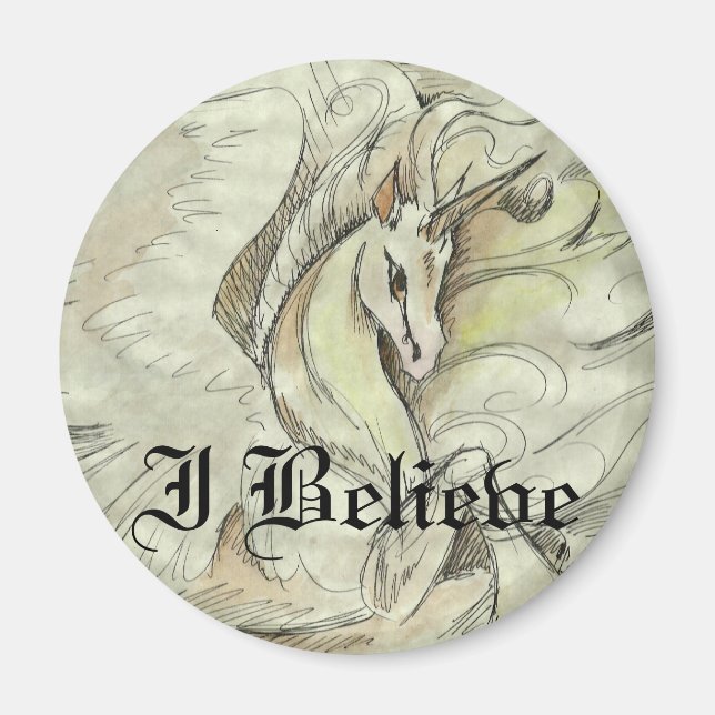 Imán unicornio esbozado (Frente)