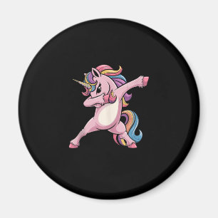 Imán Unicornio haciendo Dabbing Cabello Arcoíris Divers