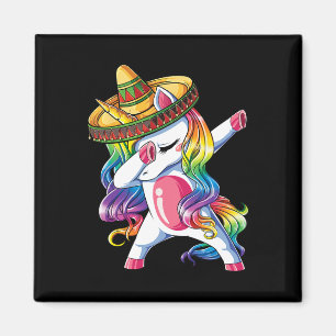 Imán Unicornio haciendo Dabbing Divertido Cinco De Mayo