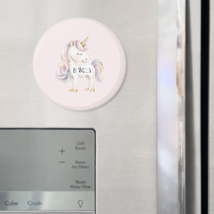 Imán Unicornio Mágico Rosa Púrpura