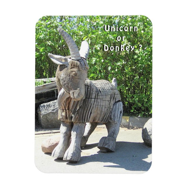 Imán ¿Unicornio o burro? Palanga, LITUANIA - (Vertical)