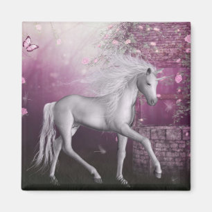 Imán unicornio pasado rosado