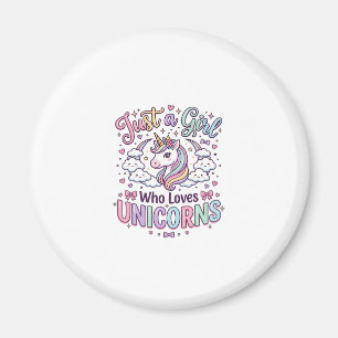 Imán Unicornio Solo una chica que ama los unicornios Fo