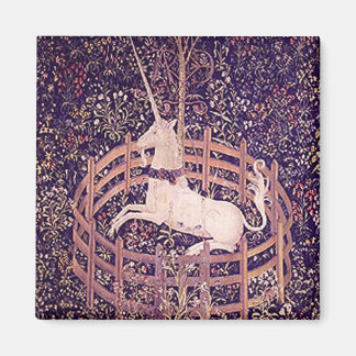 Imán Unicornio Vintage En Tapiz De Cautiverio