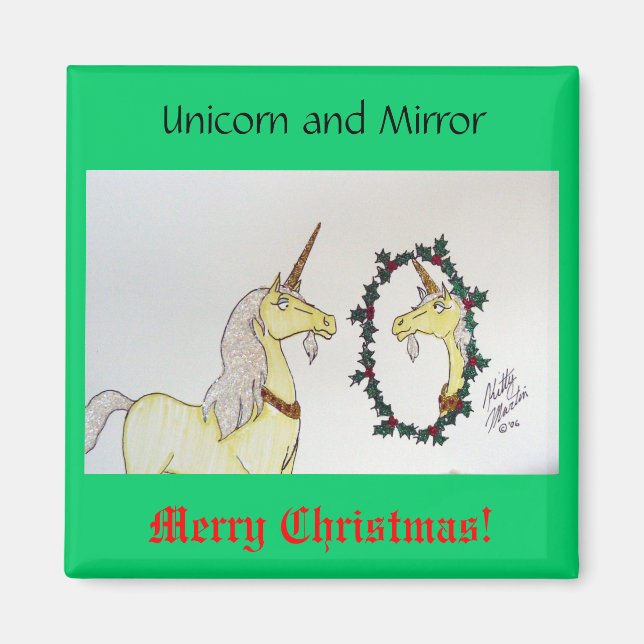Imán Unicornio y Espejo (Frente)