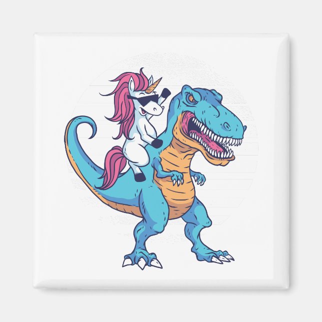 Imán Unicornio y T-Rex (Frente)
