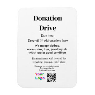 Imán Unidad de donación añadir fecha de dirección logot