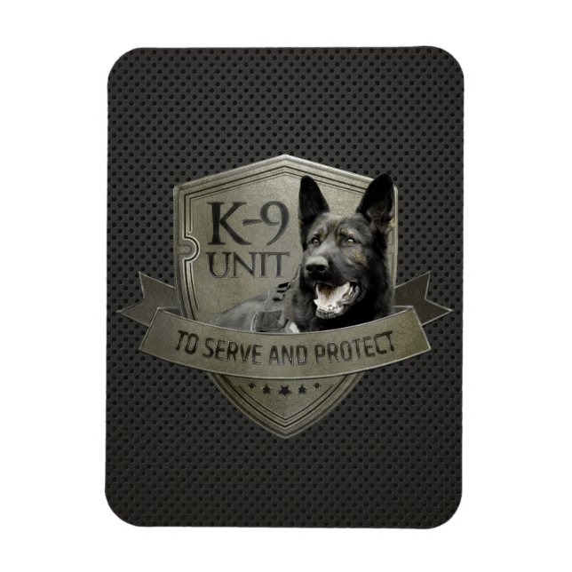 Imán Unidad K-9 - Unidad de perro de la policía - Pasto (Vertical)