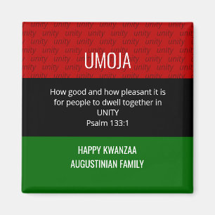Imán Unidad UMOJA personalizada Feliz Kwanzaa