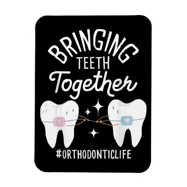 Imán Uniendo Dientes - Ortodoncista  (Vertical)