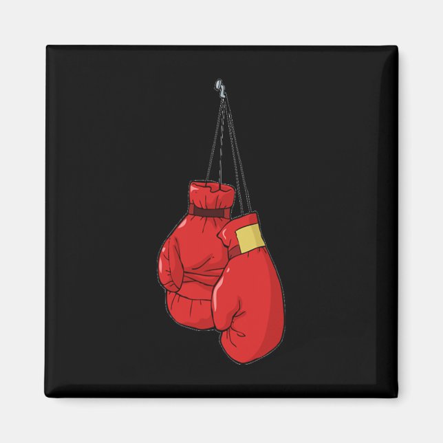 Imán Unif de Boxer de Guantes de Boxeo. (Frente)