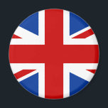 Imán Unión Jack<br><div class="desc">La bandera de la Unión o bandera de la Unión es la bandera nacional del Reino Unido. La bandera de Union Jack también tiene un estatus oficial o semioficial en otros reinos de la Commonwealth; por ejemplo, la bandera de la Unión es, por resolución parlamentaria, una bandera oficial en Canadá...</div>