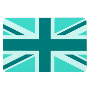 Imán Union Jack turquesa y azul verdoso 2