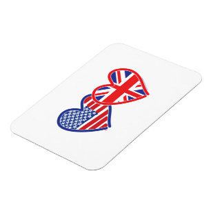 Imán Union Jack USA Heart Save the Date