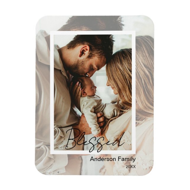 Imán Unique Photo on Photo Blessed  (Vertical)