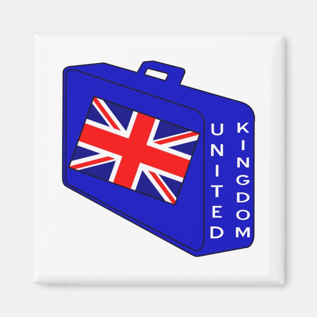 Imán United Kingdom Blue Luggage (Frente)