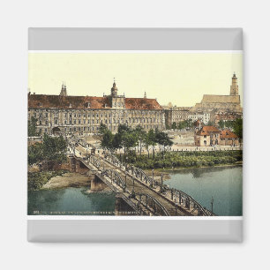Imán Universidad con el puente, Breslau, Silesia,