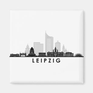 Imán Universidad LEIPZIG Alemania Línea Skyline Silhou