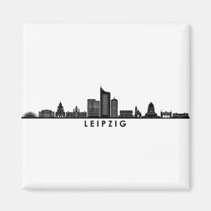 Imán Universidad LEIPZIG Alemania Línea Skyline Silhou