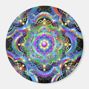 Imán Universo Mandala Colores Psicodélicos