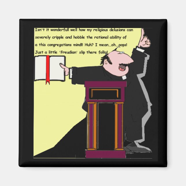 Imán ¡Ups! Freudian Slip by the Preacher-divertido (Frente)