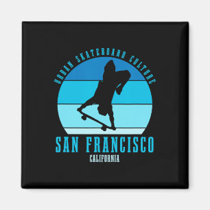 Imán Urnio de patinador de San Francisco California Ska