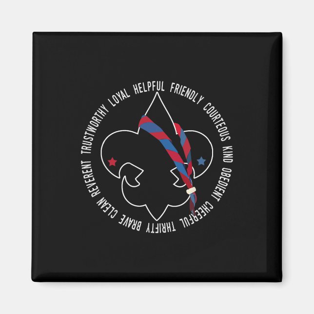 Imán Us America Flag Scouting Law For Kids  (Frente)