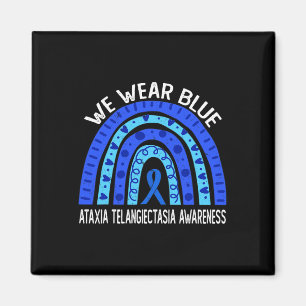 Imán Usa Arcoiris Azul Para Ataxia Telangiectasia Aware