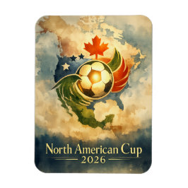 Imán USA MX CA Fine Art Wall Art World Cup