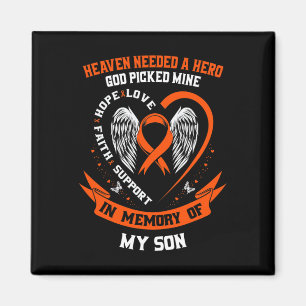 Imán Usa Naranja En Memoria De Mi Hijo Leucemia.