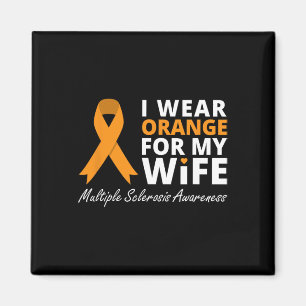 Imán Usa Naranja Para Mi Esposa Ms Awareness Ribbon