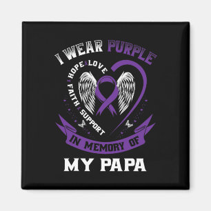 Imán Usa Púrpura En Memoria De Mi Papá, Cáncer Pancreát