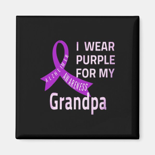Imán Usa Púrpura Para Mi Abuelo Alzheimerheimer (Frente)