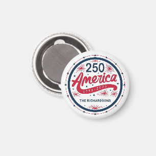 Imán USA Rojo Blanco y Azul 250 Aniversario de América