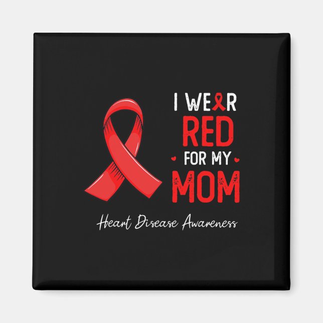 Imán Usa Rojo Para Mi Madre Mes De Concienciación Sobre (Frente)