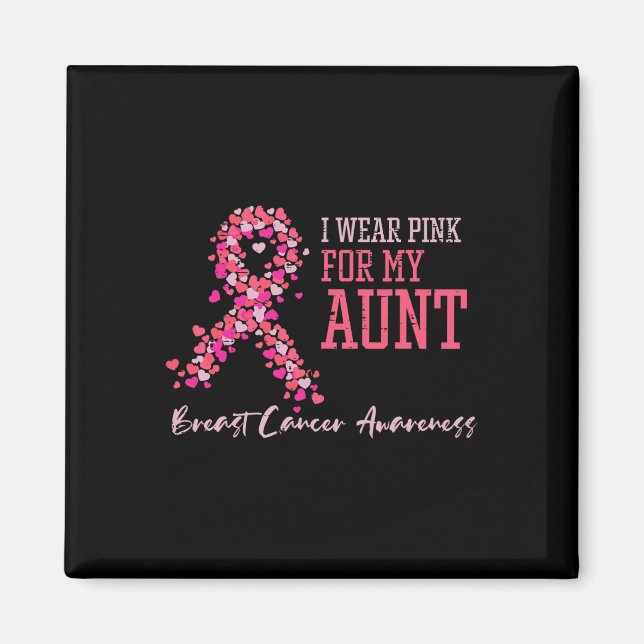 Imán Usa Rosa Para Mi Tía Cáncer De Mama (Frente)